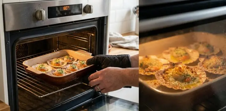 Informate a 180 °C per circa 15 minuti, fino a quando non si forma la crosticina dorata in superficie.