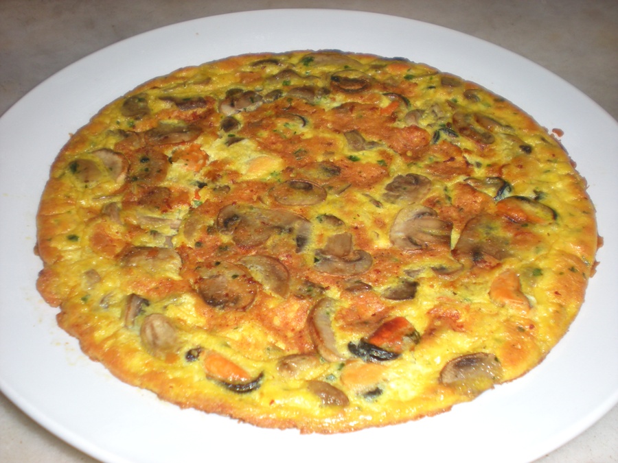 frittata cozze e funghi