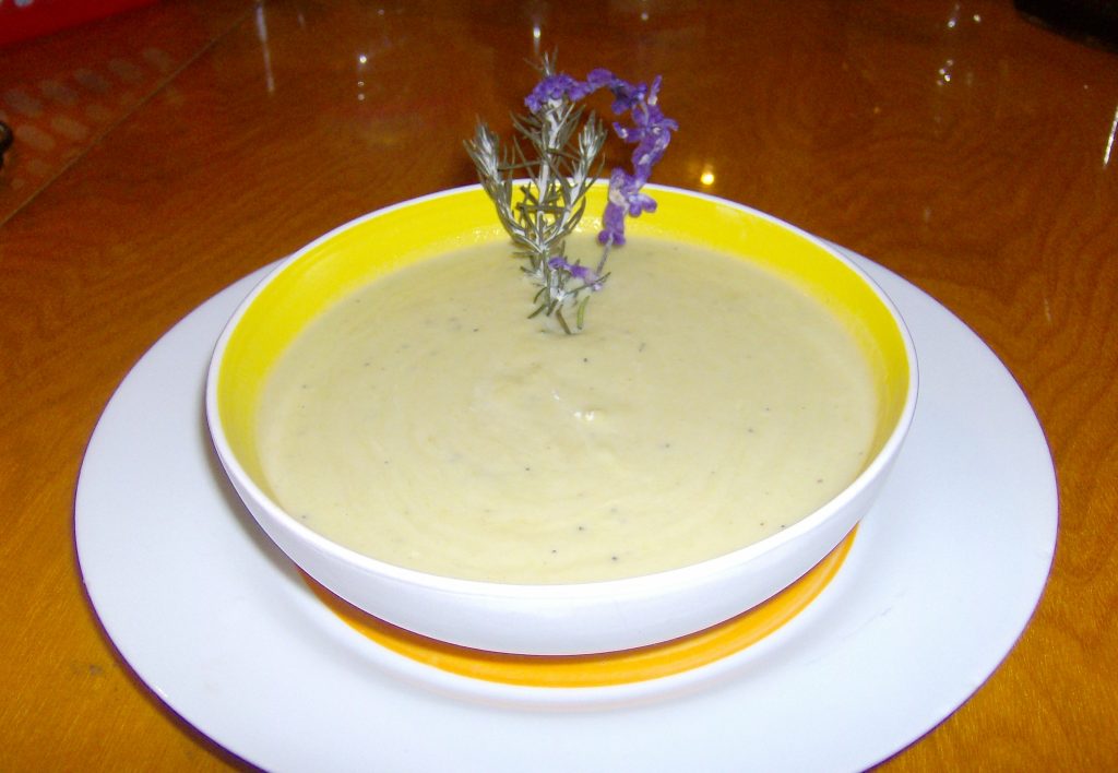 crema di porri al rosmarino