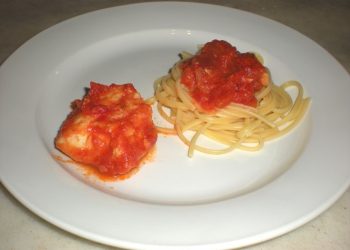 linguine con baccala in rosso