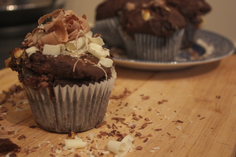 muffin al triplo cioccolato_