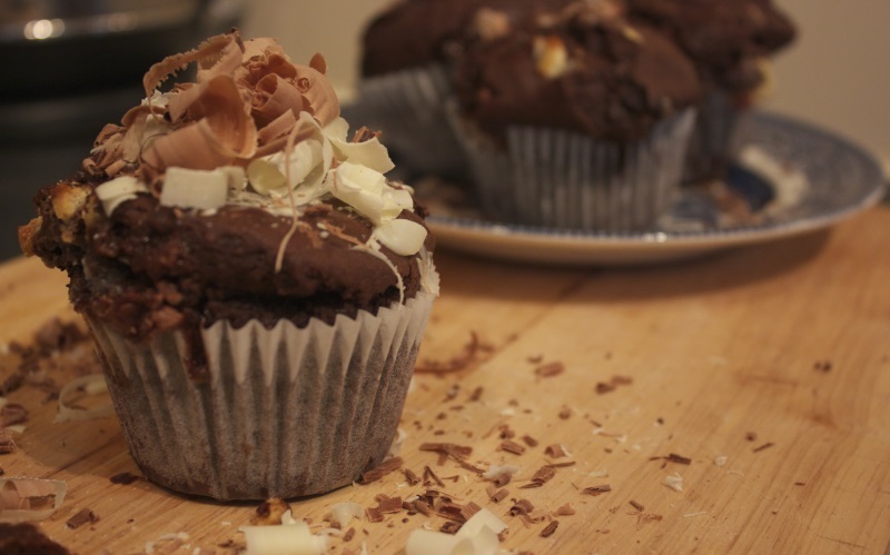 muffin al triplo cioccolato_