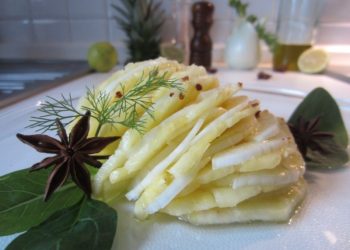 carpaccio di finocchio e ananas