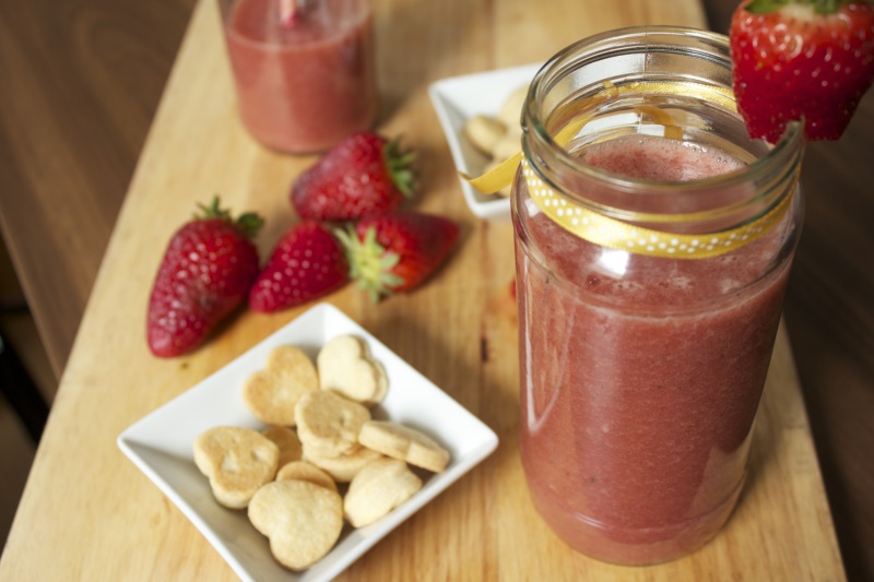 frullato di frutta con biscottini