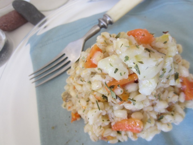 orzo con platessa