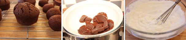 Una volta cotti lasciate raffreddare il tutto per un’ora. Sciogliete a bagnomaria il cioccolato e mescolate la ricotta con lo zucchero a velo.