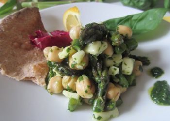 insalata con ceci e asparagi