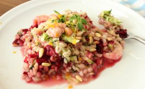orzo perlato con gamberetti e rape rosse orzo perlato con gamberetti e rape rosse