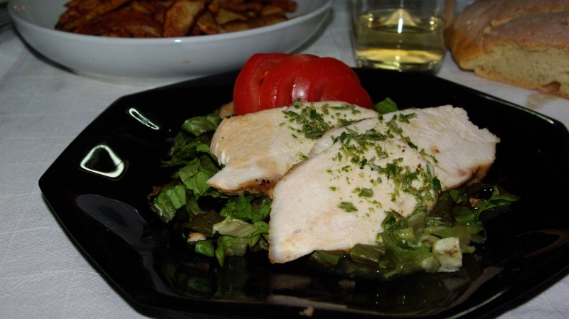 petto di pollo al vino bianco