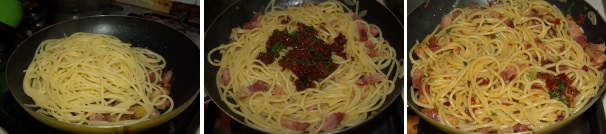 vermicelli con pancetta e pomodori secchi_procedimento4