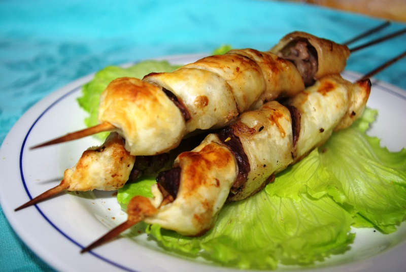 arrosticini in pasta sfoglia