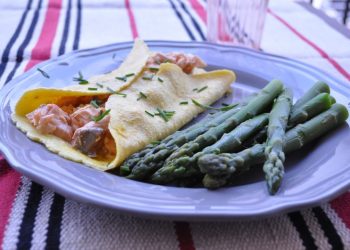 omelette con salmone