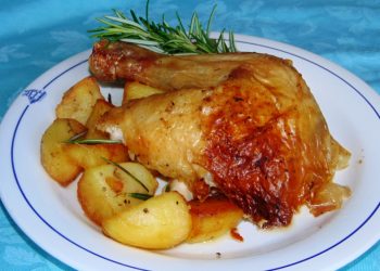 pollo arrosto con patate