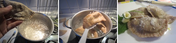 Cuocete gli Schlutzkrapfen in acqua bollente e salata per circa 3-4 minuti. Serviteli caldi con del burro fuso, cosparsi con il formaggio e l’erba cipollina a piacere.