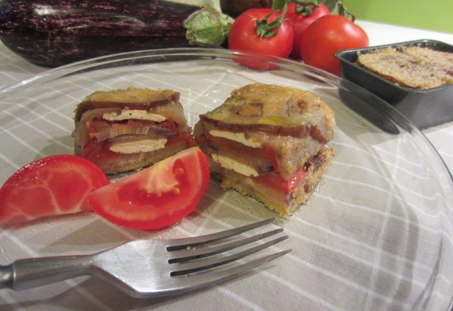 sformatini di melanzane con tofu