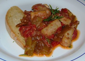 bocconcini di salsiccia con peperoni