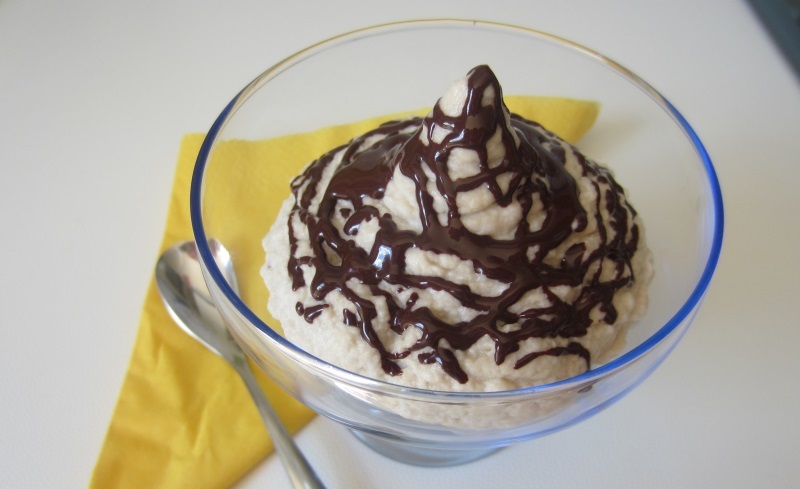 mousse di banane con cioccolato