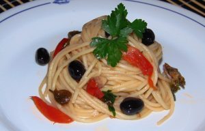 spaghetti alla puttanesca spaghetti alla puttanesca