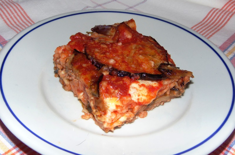 timballo di riso con melanzane