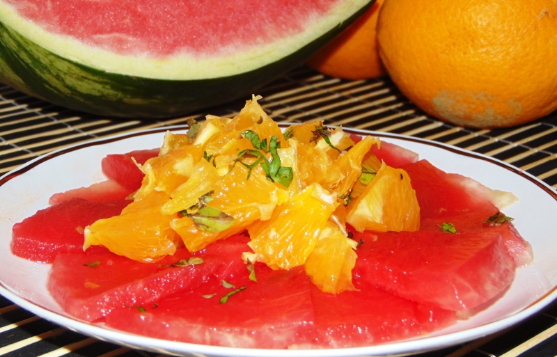 carpaccio di anguria con vodka carpaccio di anguria con vodka
