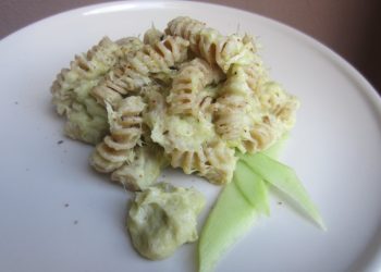 fusilli integrali con crema di porri