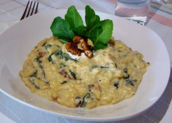 risotto rucola noci e robiola