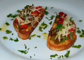 bruschette con peperoni