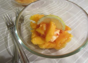 gamberi e mango