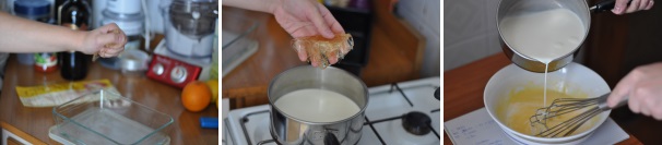 Strizzate la colla di pesce ormai ammorbidita e aggiungetela al composto di latte e panna tiepido. Mescolate fino a far sciogliere la gelatina e aspettate qualche minuto per far scendere appena di calore il latte, poi unite il liquido alle uova e allo zucchero. Mescolate e versate il composto in un unico stampo per budino o in stampini monoporzione. Lasciate raffreddare in frigorifero per almeno 4 ore.