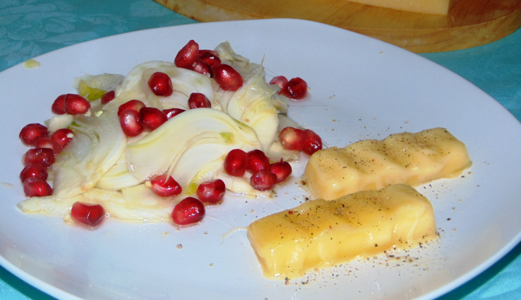 insalata di finocchi con melagrana