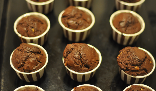 Ed ecco una foto di questi deliziosi muffin appena sfornati: