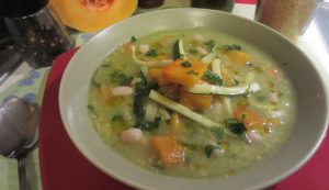 zuppa di miglio con verdure