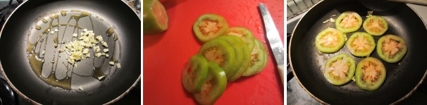frittata con pomodori verdi_proc1