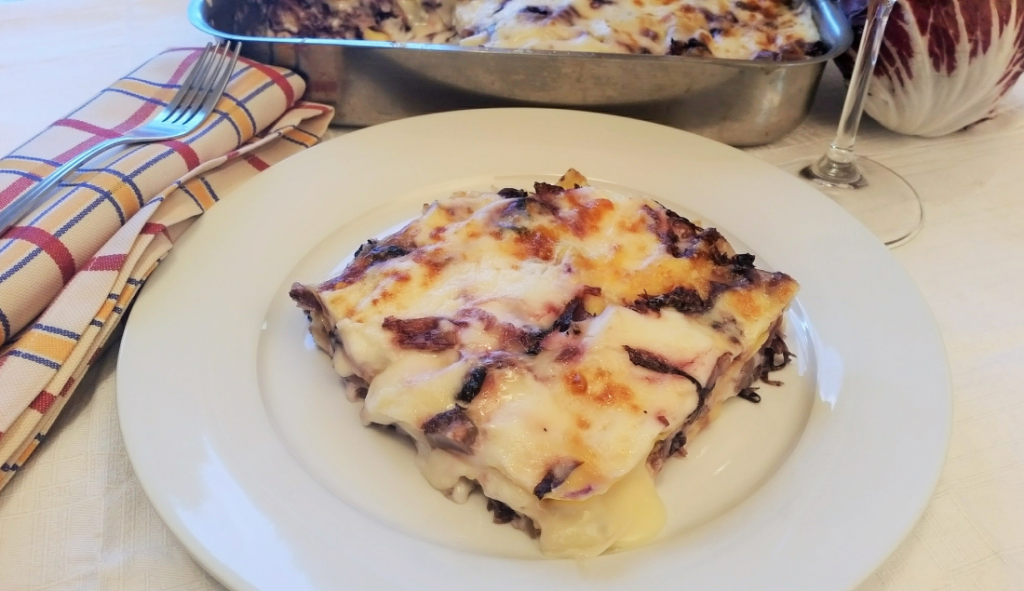 lasagne radicchio e taleggio