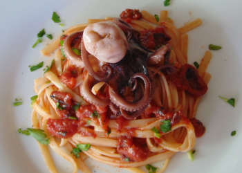 linguine con polipetti