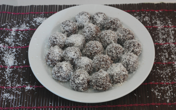 Ed ecco una foto di queste deliziose praline al cocco pronte per essere gustate: