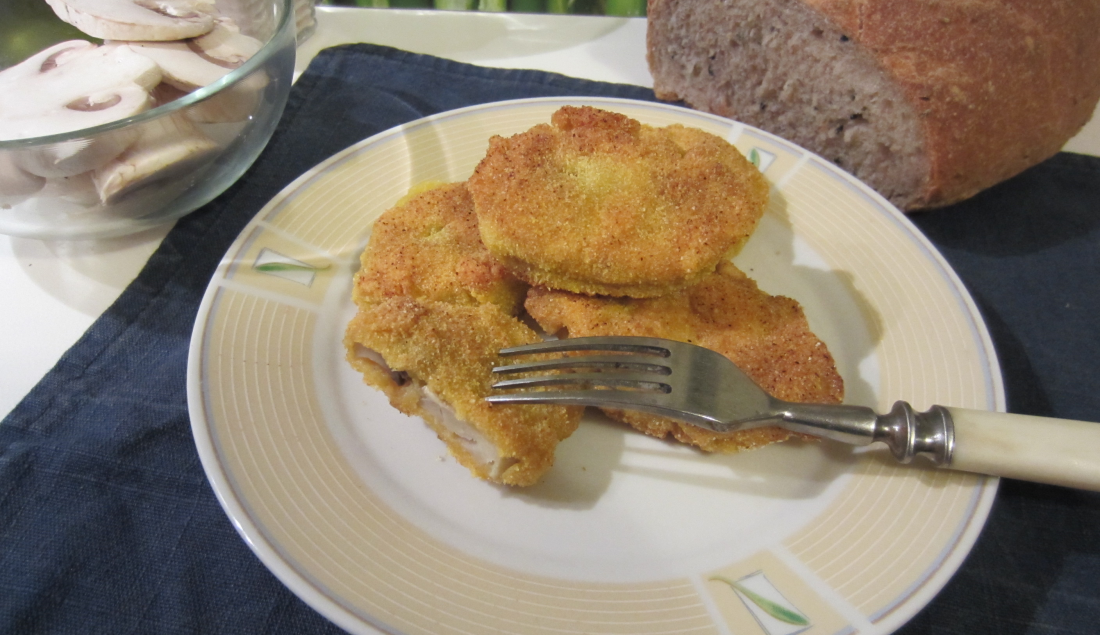 Cotolette di funghi champignon