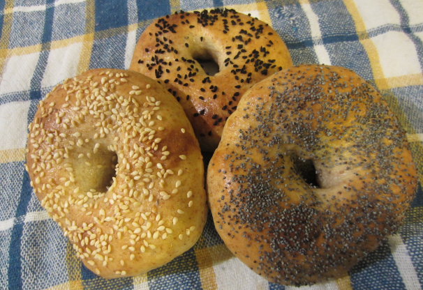 Ed ecco una foto dei bagels pronti per essere gustati: