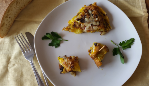 frittata di carciofi e piselli