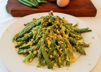 insalata di fagiolini con salsa mimosa