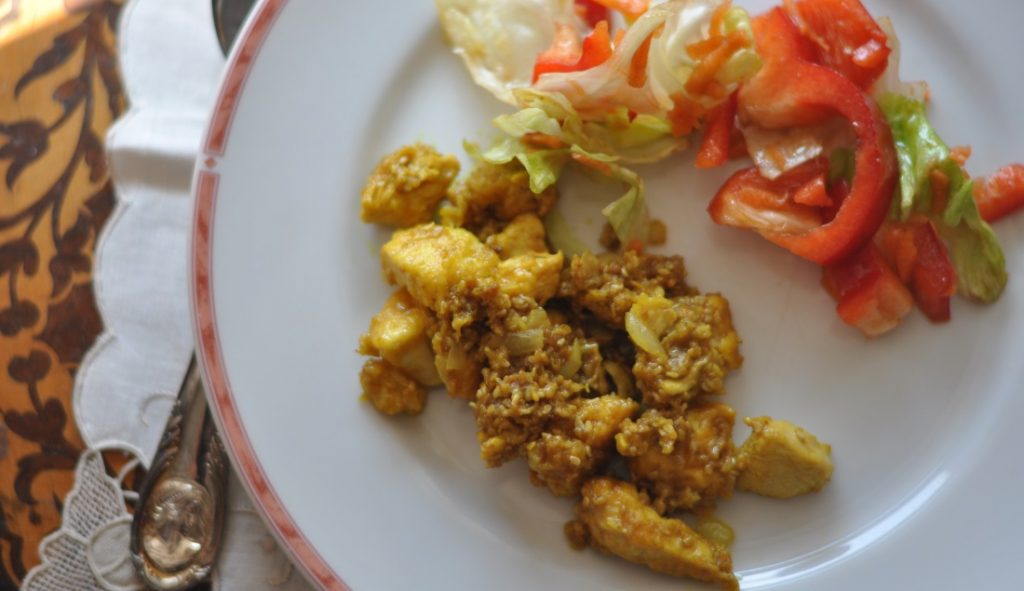 Bocconcini di pollo al curry
