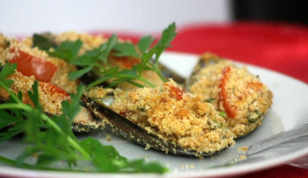 cozze al gratin