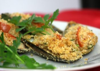 cozze al gratin