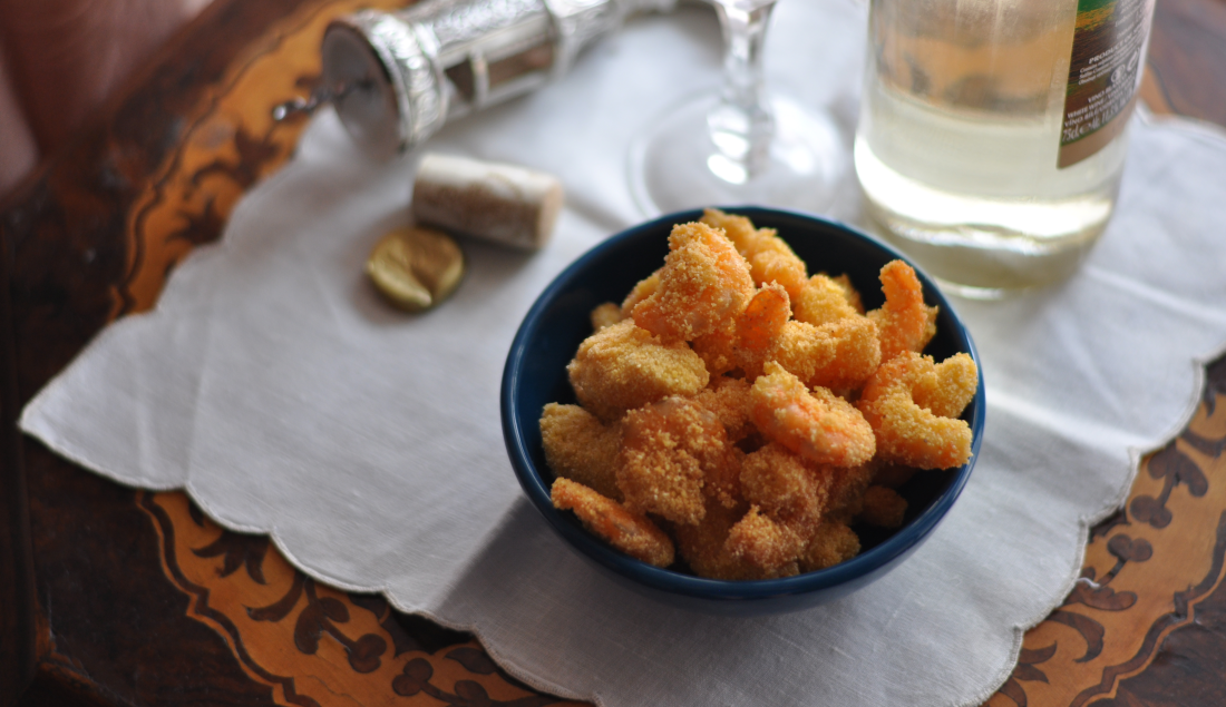 gamberi alla polenta