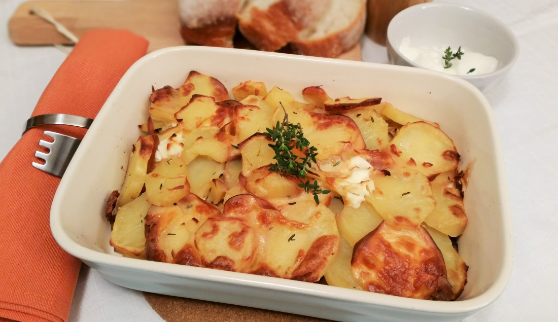 Patate Rosse Al Gratin Con Funghi E Scamorza