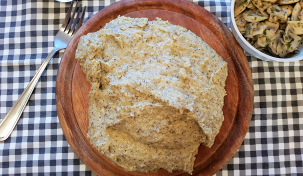 Ed ecco una foto della polenta taragna pronta per essere servita: