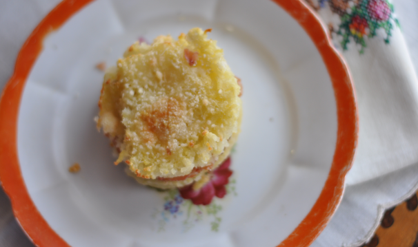 Ed ecco una foto del tortino di patate, speck e brie pronto per essere gustato: