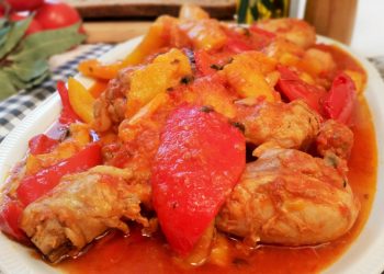 pollo con peperoni