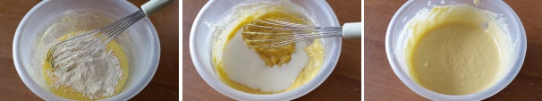 Proseguite nell’impasto unendo pian piano la farina, il lievito e la vanillina. Amalgamate bene gli ingredienti, dopodiché unitevi lo yogurt e continuate a mescolare fino ad ottenere un impasto molto liscio.