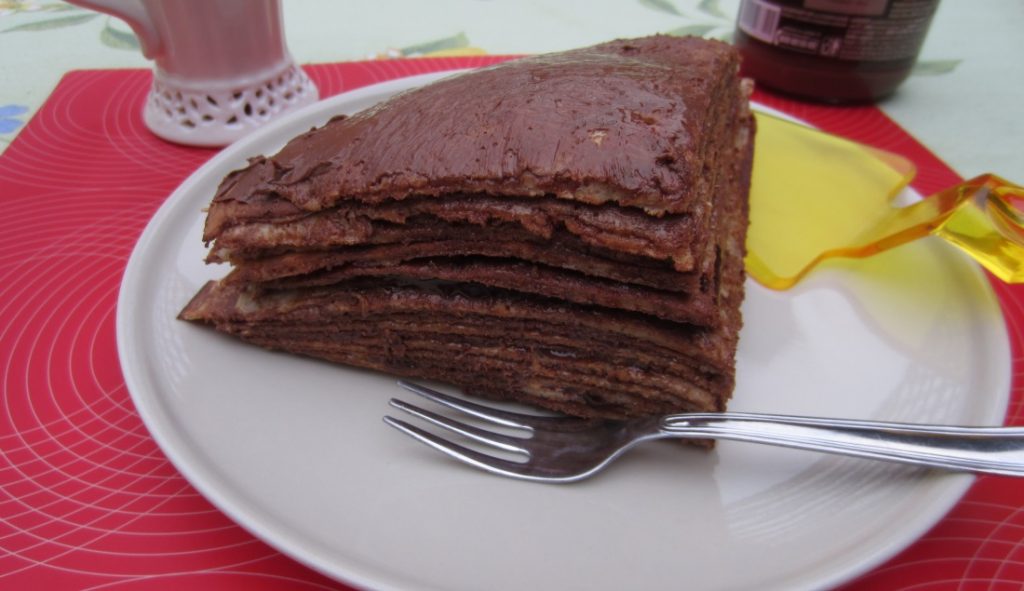 torta di crepes alla Nutella